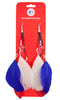 Philadelphia Phillies Team Color Feather Earrings CO - Little Earth