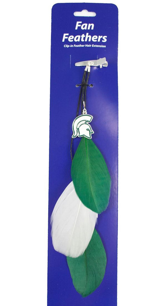 Michigan State Spartans Team Color Feather Hair Clip CO - Little Earth