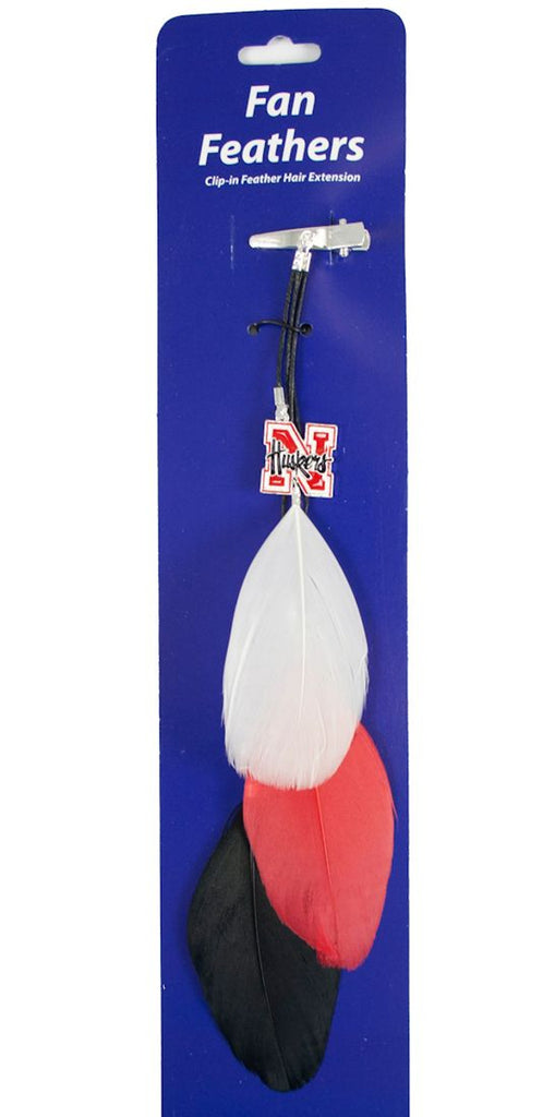 Nebraska Cornhuskers Team Color Feather Hair Clip - Little Earth