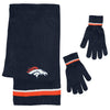 Denver Broncos Scarf and Glove Gift Set Chenille - Little Earth