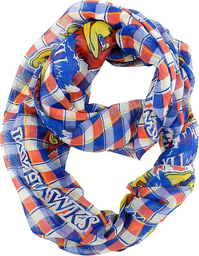 Kansas Jayhawks Scarf Infinity Plaid - Little Earth