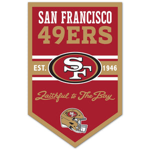 San Francisco 49ers Sign 11x17 Wood Chevron - WinCraft