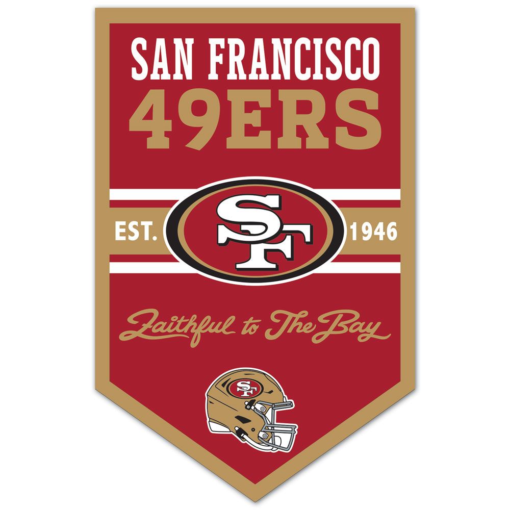San Francisco 49ers Sign 11x17 Wood Chevron - WinCraft