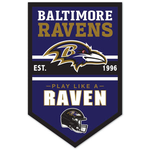Baltimore Ravens Sign 11x17 Wood Chevron - WinCraft