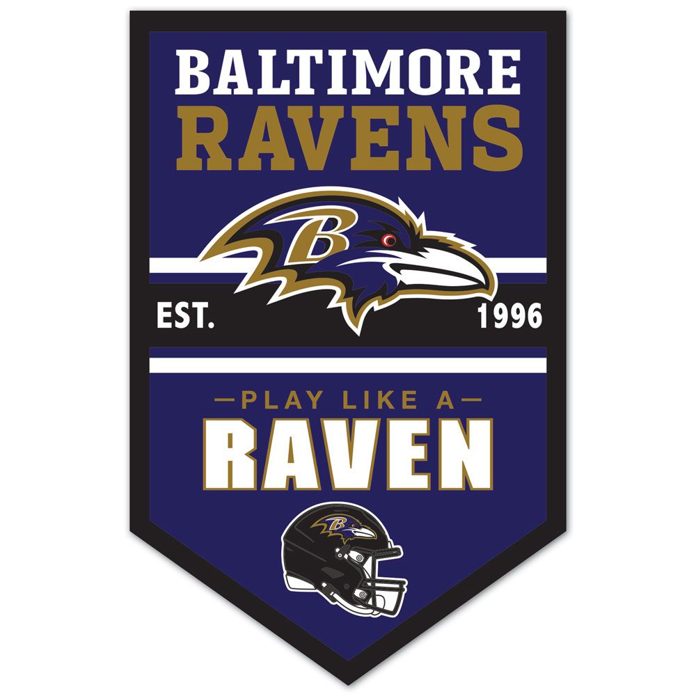 Baltimore Ravens Sign 11x17 Wood Chevron - WinCraft