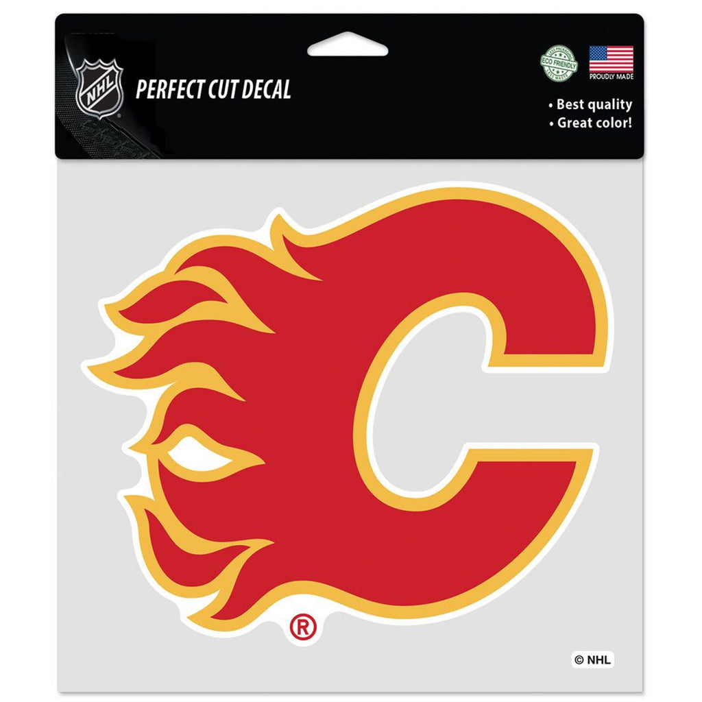 Calgary Flames Decal 8x8 Perfect Cut Color - WinCraft