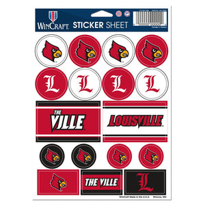 Louisville Cardinals Decal Sheet 5x7 Vinyl - WinCraft