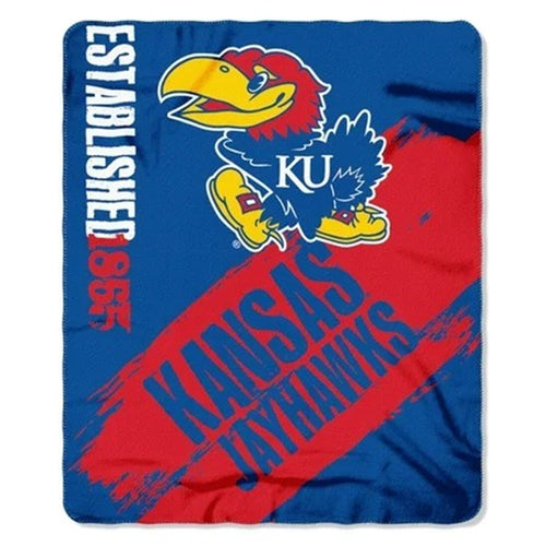 Kansas Jayhawks Blanket 50x60 Fleece Painted Design - Northwest