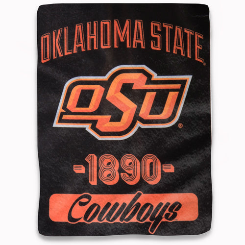 Oklahoma State Cowboys Blanket 46x60 Micro Raschel Varsity Design Rolled - The Northwest Company
