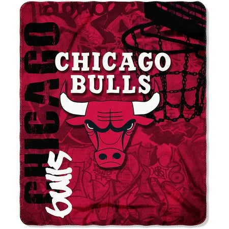 Chicago Bulls Blanket 50x60 Fleece Hard Knocks Design - Northwest