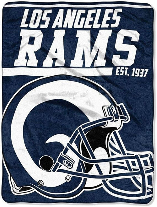 Los Angeles Rams Blanket 46x60 Micro Raschel 40 Yard Dash Design Rolled - The Northwest Company