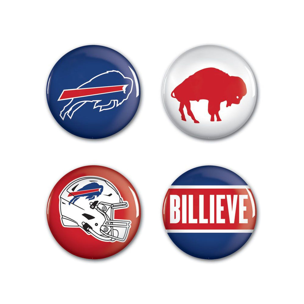 Buffalo Bills Buttons 4 Pack - WinCraft