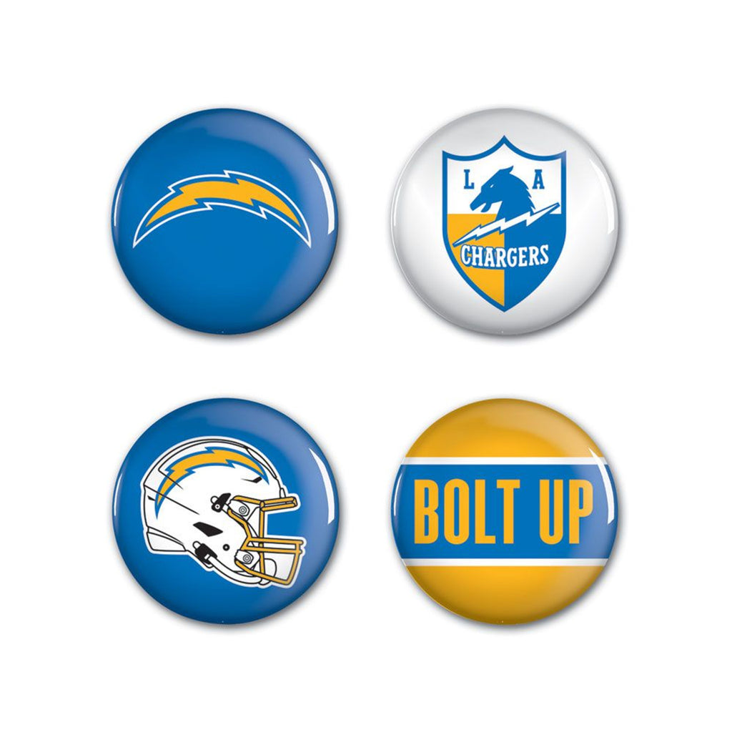 Los Angeles Chargers Buttons 4 Pack - WinCraft