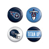 Tennessee Titans Buttons 4 Pack - WinCraft