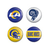 Los Angeles Rams Buttons 4 Pack - WinCraft