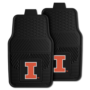 Fanmats - University of Illinois 2-pc Vinyl Car Mat Set 17''x27''