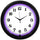 Black Rim Purple Standard Neon Clock