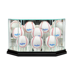 Octagon 8 Baseball Display Case with Black Moulding