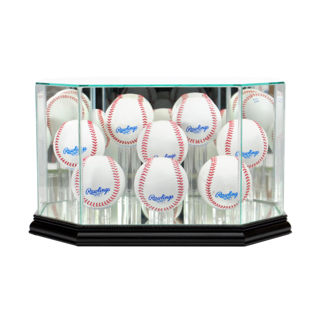 Octagon 8 Baseball Display Case with Black Moulding