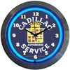 Cadillac Service Neon Clock