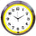 Chrome Yellow Standard Neon Clock