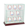8 Upright Glass Display Case with Cherry Moulding