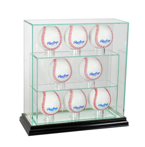 8 Upright Glass Display Case with Black Moulding