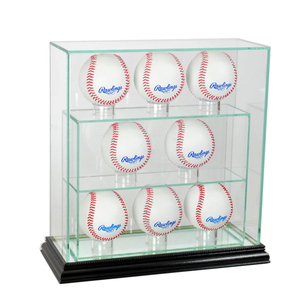 8 Upright Glass Display Case with Black Moulding