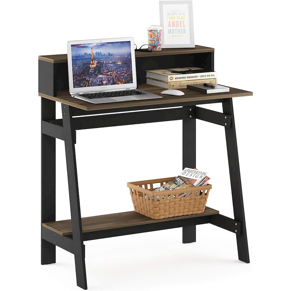 Furinno Simplistic A Frame Computer Desk, Columbia Walnut