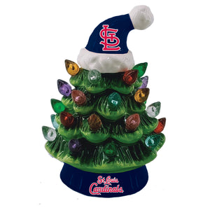 St. Louis Cardinals Christmas Tree 4 Inch LED Tabletop - Evergreen Enterprises