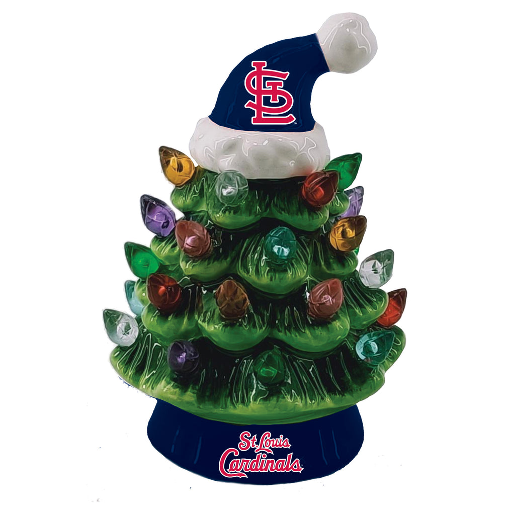 St. Louis Cardinals Christmas Tree 4 Inch LED Tabletop - Evergreen Enterprises