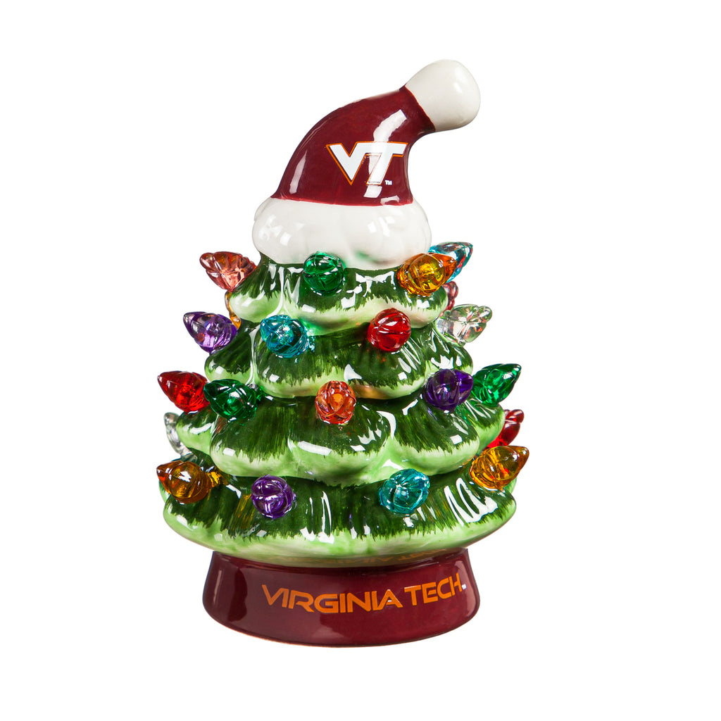 Virginia Tech Hokies Christmas Tree 4 Inch LED Tabletop - Evergreen Enterprises