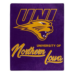 Northern Iowa Panthers Blanket 50x60 Raschel Signature Design - Northwest