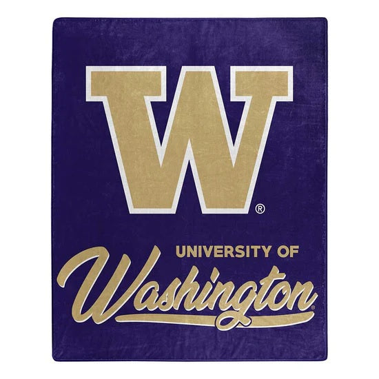 Washington Huskies Blanket 50x60 Raschel Signature Design - Northwest