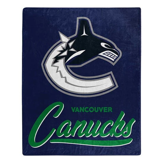 Vancouver Canucks Blanket 50x60 Raschel Signature Design - Northwest