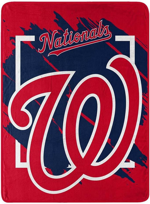 Washington Nationals Blanket 46x60 Micro Raschel Dimensional Design Rolled - The Northwest Company
