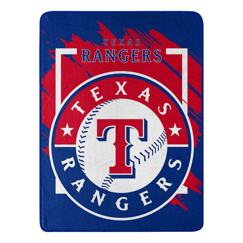 Texas Rangers Blanket 46x60 Micro Raschel Dimensional Design Rolled - The Northwest Company
