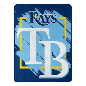 Tampa Bay Rays Blanket 46x60 Micro Raschel Dimensional Design Rolled -