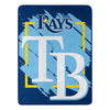 Tampa Bay Rays Blanket 46x60 Micro Raschel Dimensional Design Rolled -