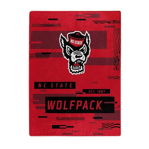 North Carolina State Wolfpack Blanket 60x80 Raschel Digitize Design - The Northwest Company