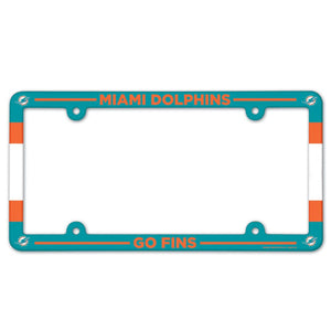 Miami Dolphins License Plate Frame Plastic Full Color Style - WinCraft