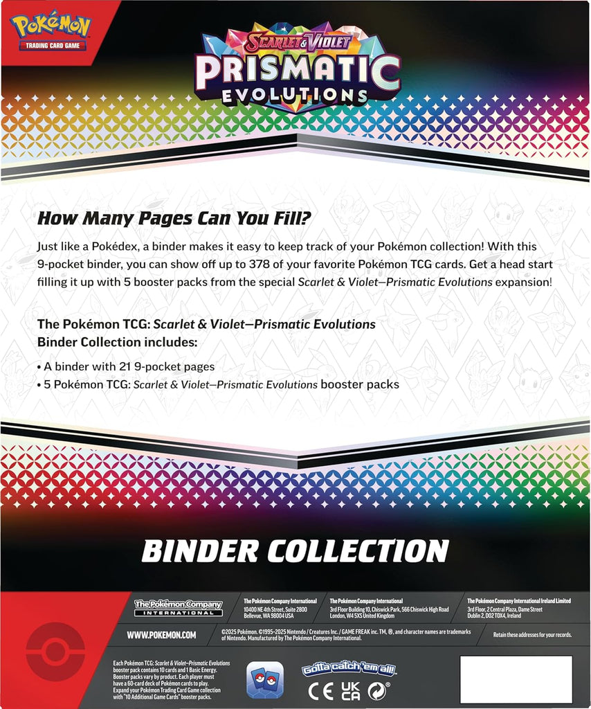 Pokemon TCG: Scarlet And Violet: Prismatic Evolutions Binder Collection