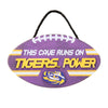 LSU Tigers Sign Wood Football Power Design - Forever Collectibles