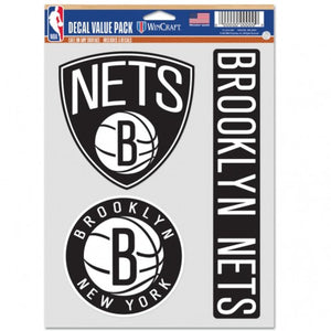 Brooklyn Nets Decal Multi Use Fan 3 Pack - WinCraft