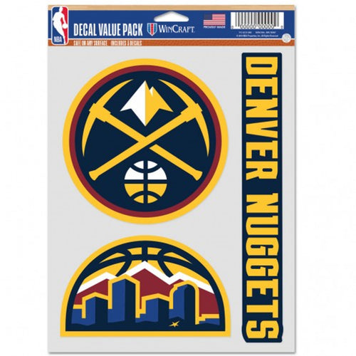 Denver Nuggets Decal Multi Use Fan 3 Pack - WinCraft