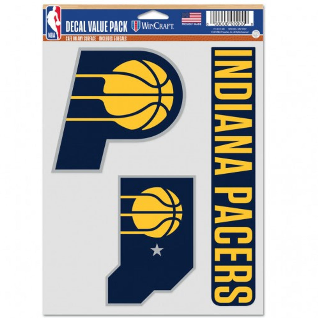 Indiana Pacers Decal Multi Use Fan 3 Pack - WinCraft