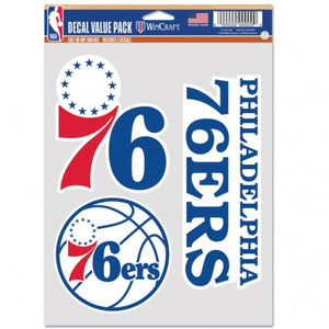 Philadelphia 76ers Decal Multi Use Fan 3 Pack - WinCraft