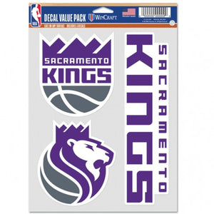 Sacramento Kings Decal Multi Use Fan 3 Pack - WinCraft