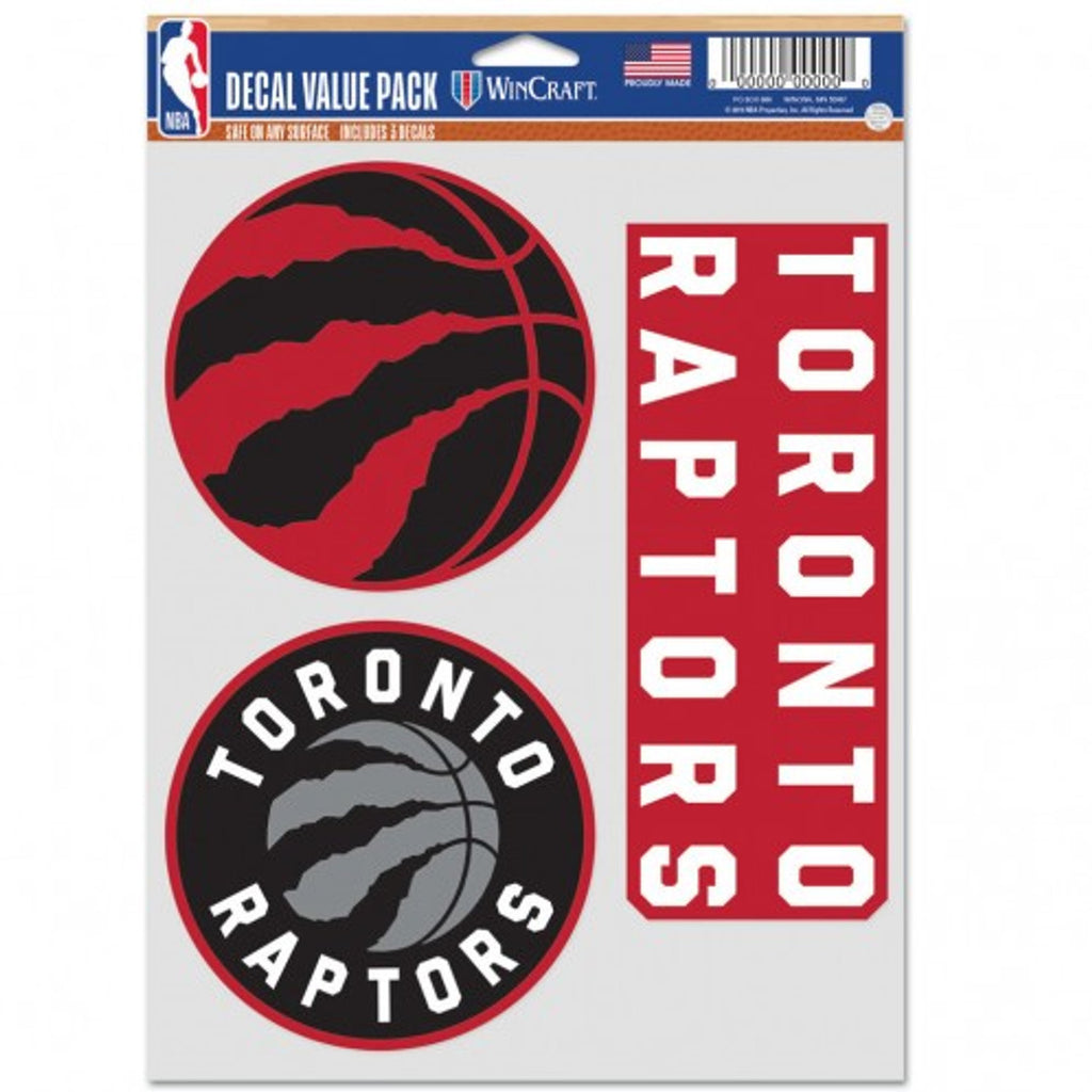 Toronto Raptors Decal Multi Use Fan 3 Pack - WinCraft