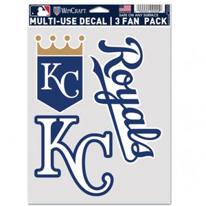 Kansas City Royals Decal Multi Use Fan 3 Pack - WinCraft